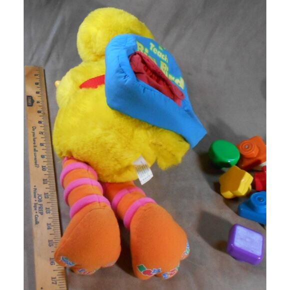 Sesame Street Play & Teach Big Bird Plush Works READ TYCO 1999 Vintage - Picture 5 of 10